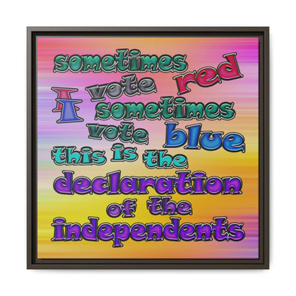 declaration of the independents - framed canvas art (color blur)