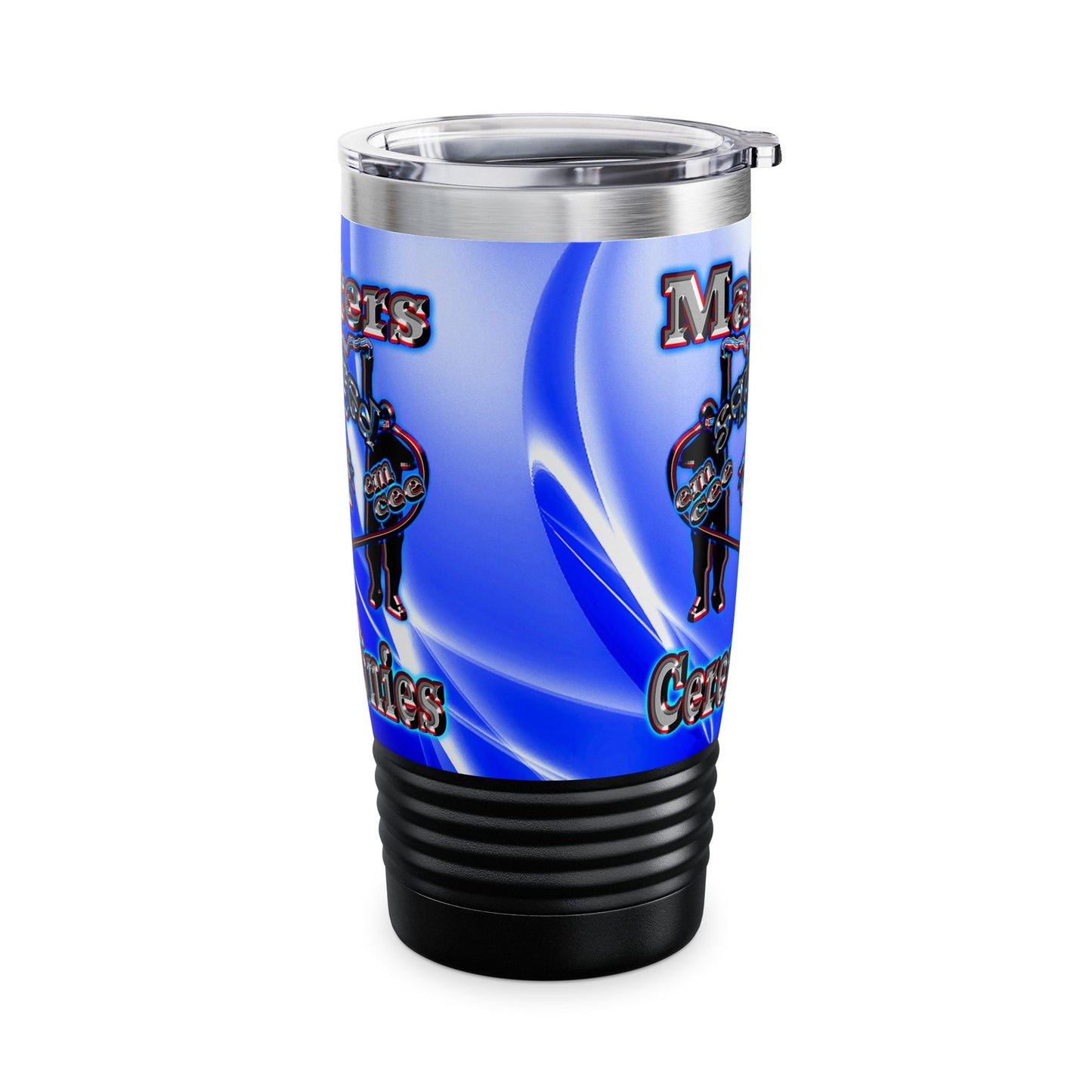 em cee squared - Ringneck Tumbler, 20oz (blue-white wave)