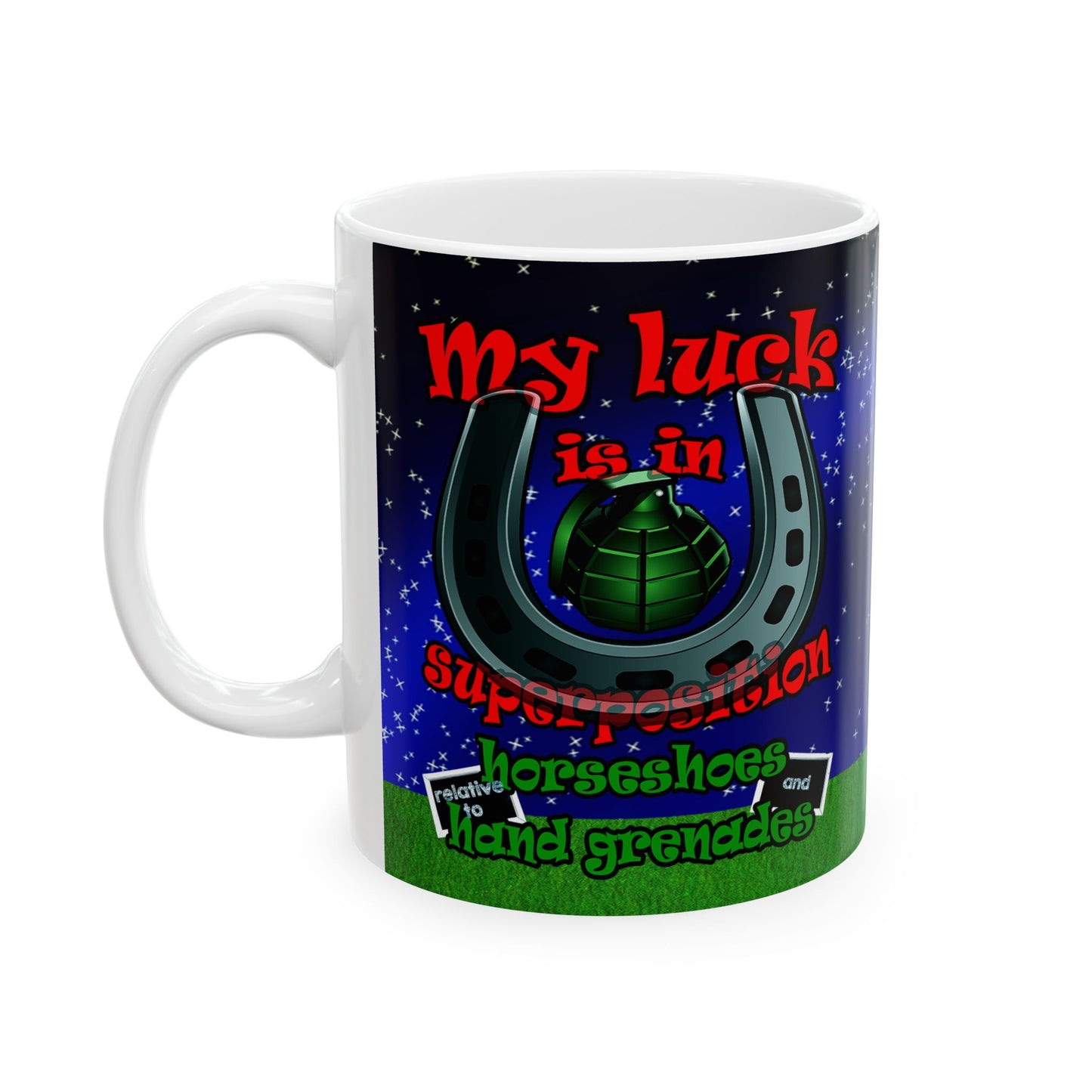 my luck - White Mug ('snoops' background)