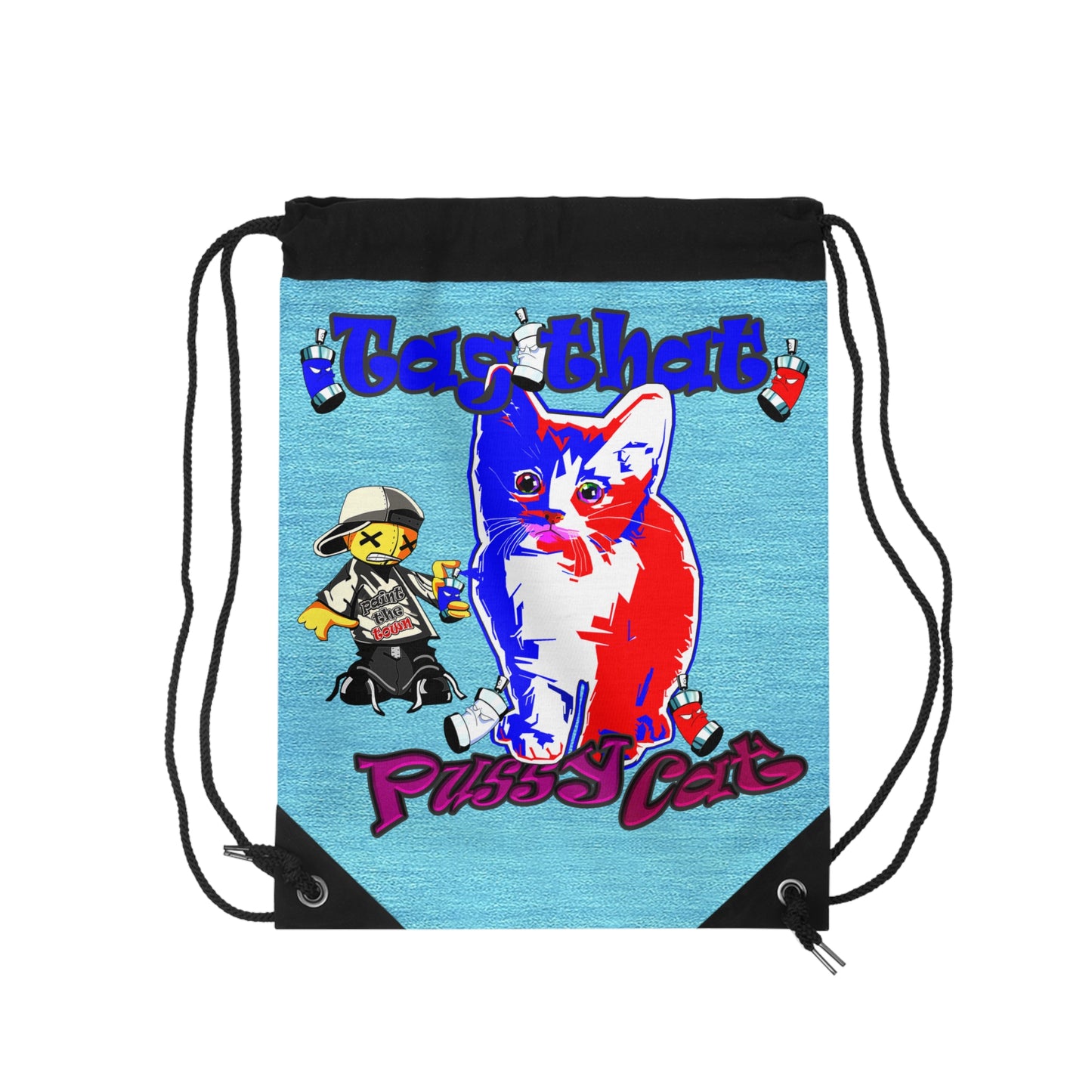 tag that - Drawstring Bag (faded blue)