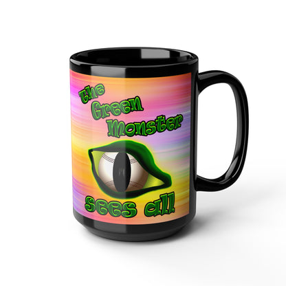 green monster - Black Mug (color blur)