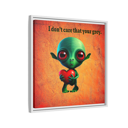 I don't care that your grey - framed canvas art (burnt orange)