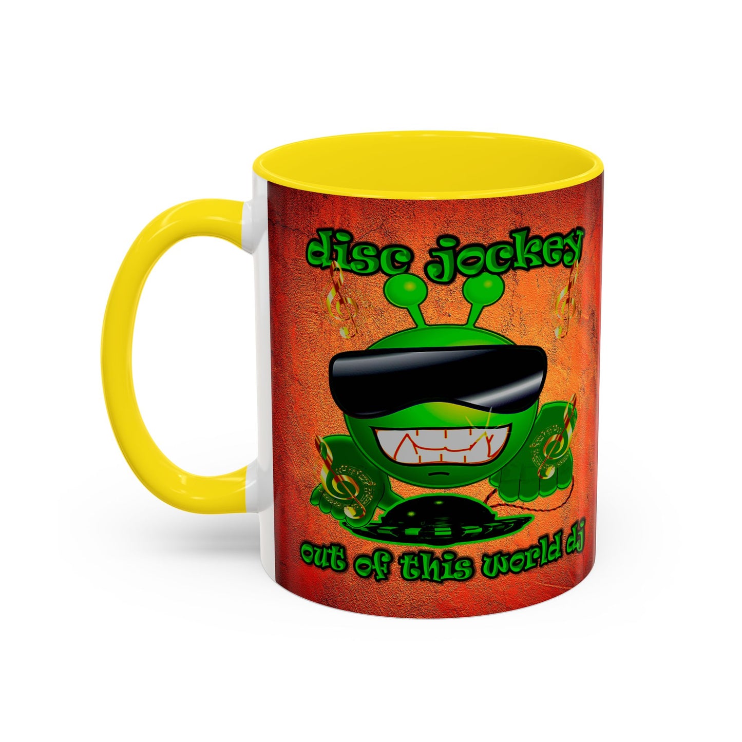 disc jockey - Accent Mug (burnt orange)