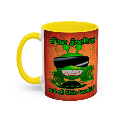 disc jockey - Accent Mug (burnt orange)