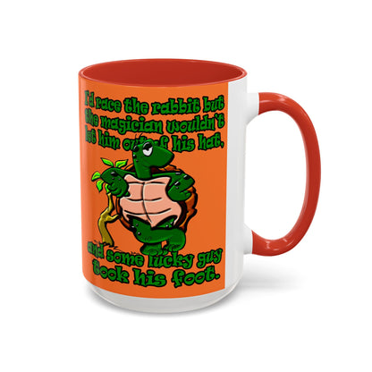 turtle race - Accent Mug (crusta)