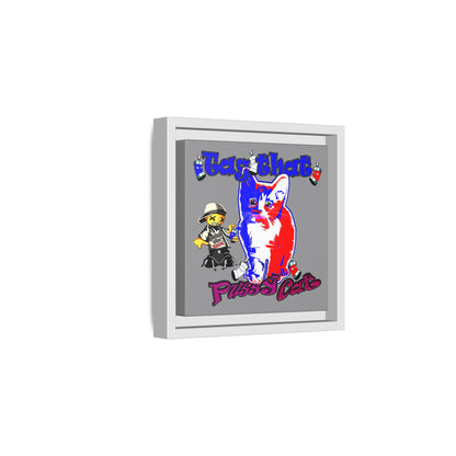 tag that - framed canvas art (grey)