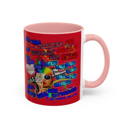drop the beat - Accent Mug (dark red)