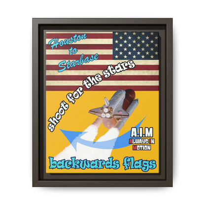 shoot for the stars - framed canvas art (yellow)