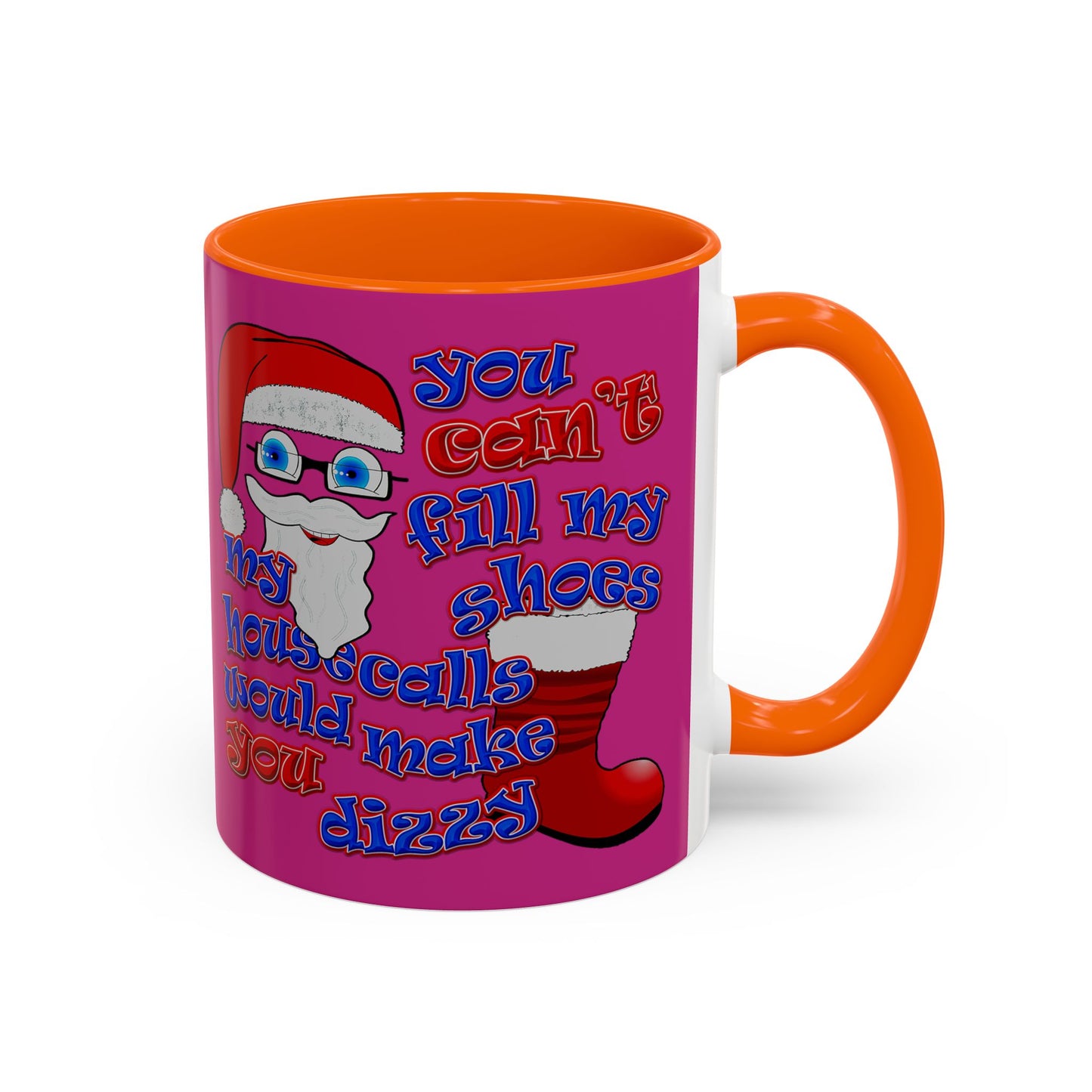 santa's shoes - Accent Mug (pink)