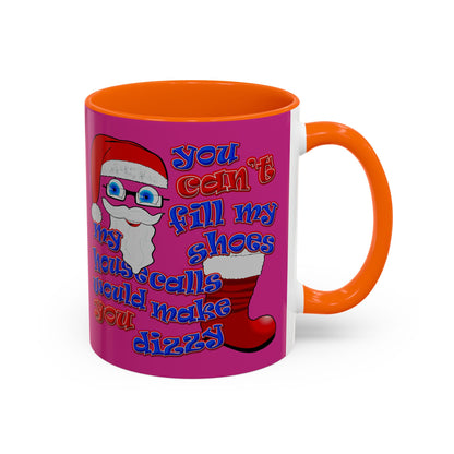 santa's shoes - Accent Mug (pink)