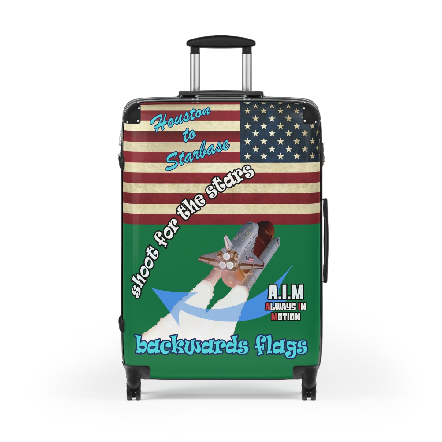 shoot for the stars - Suitcase (dark green)