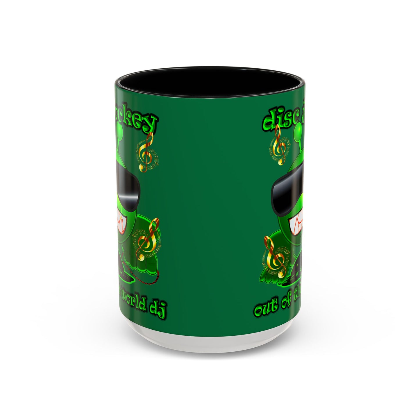 disc jockey - Accent Mug (dark green)