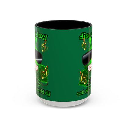 disc jockey - Accent Mug (dark green)