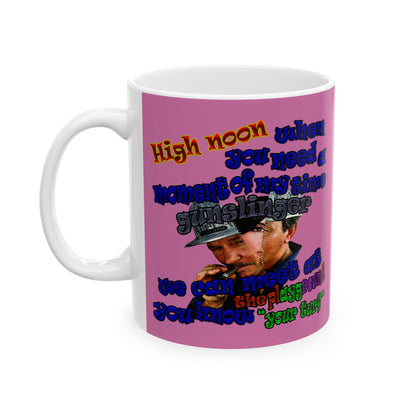 high noon - White Mug (light pink)