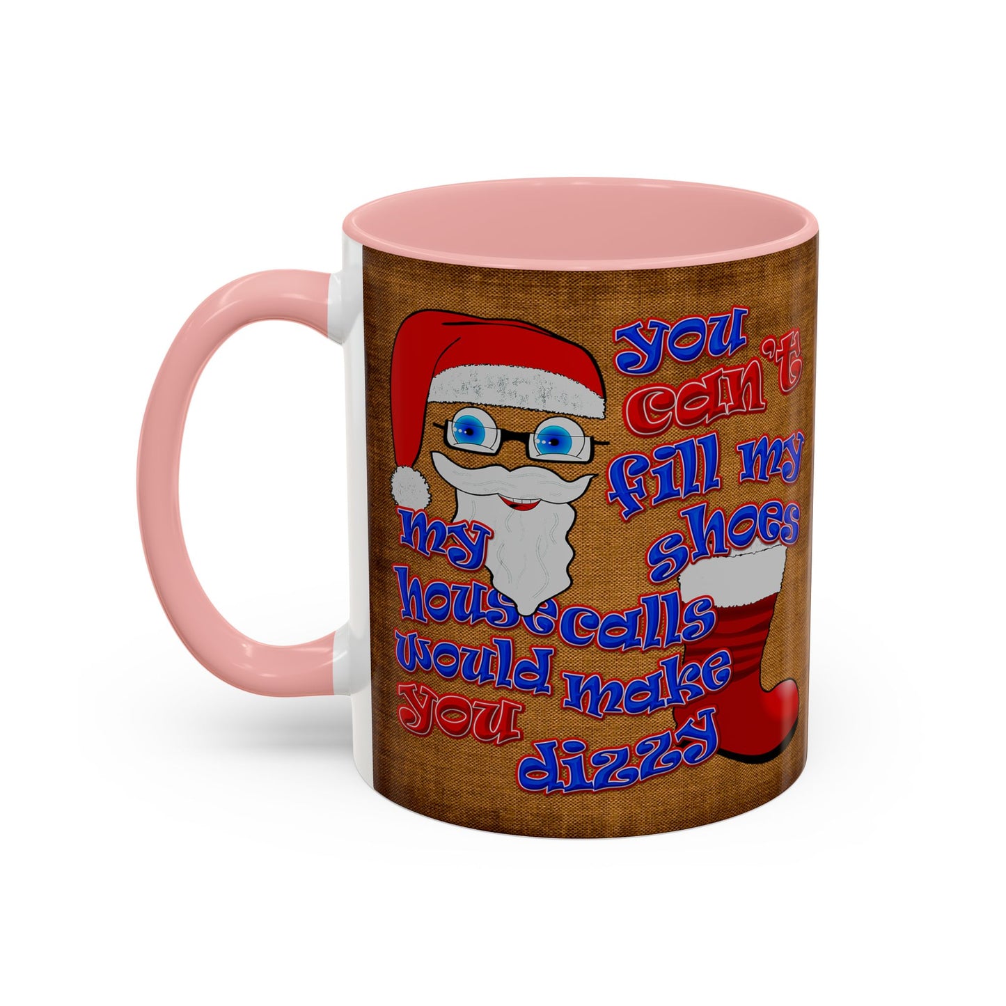 santa's shoes - Accent Mug (brown papyrus)