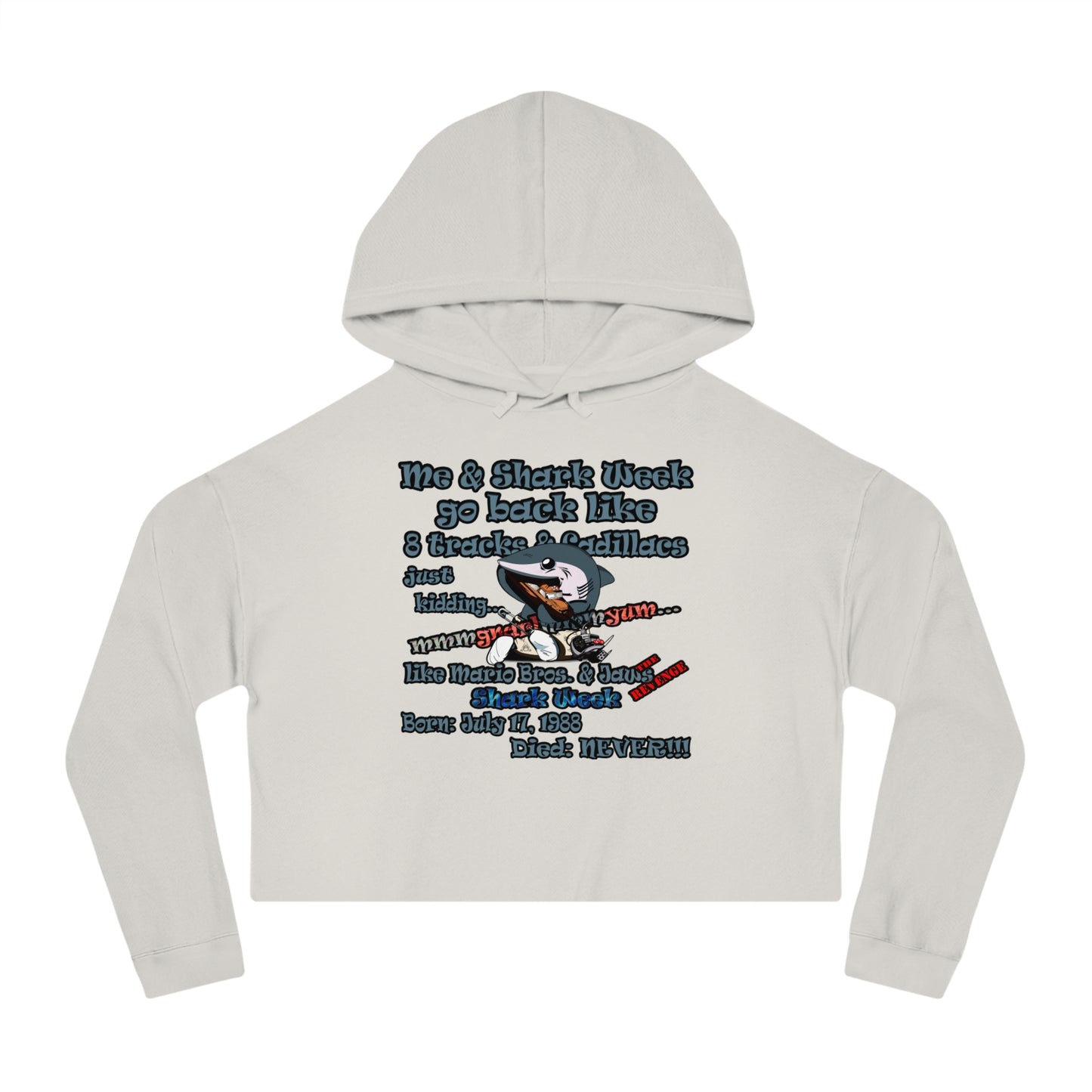 shark week - Women’s Cropped Hooded Sweatshirt