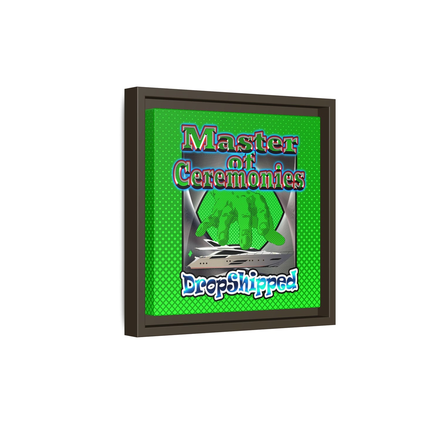logo - framed canvas art (logo green)
