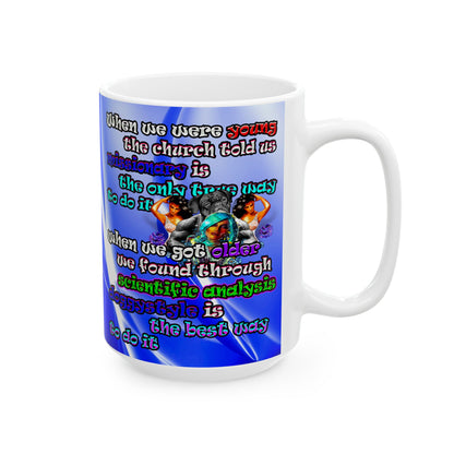 doggystyle - White Mug (blue-white wave)