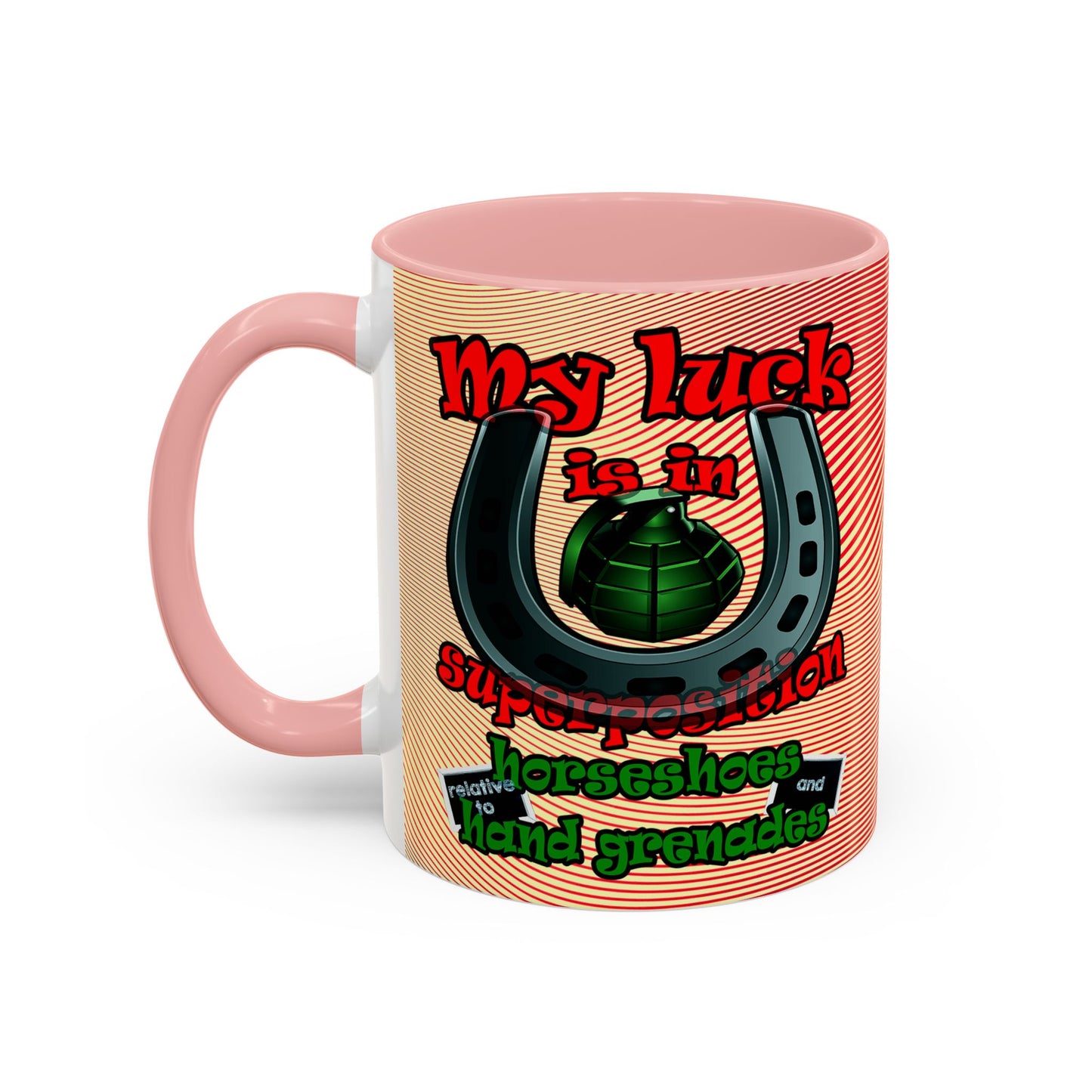 my luck - Accent Mug (yellow-orange wave)