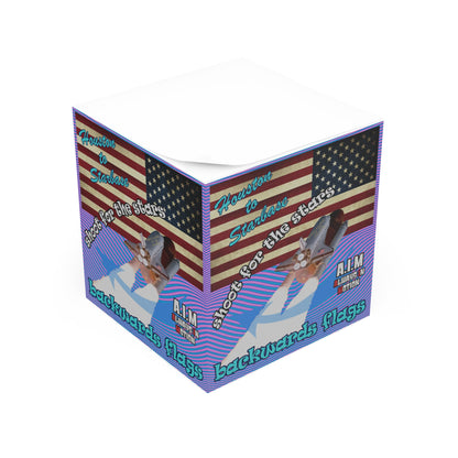 shoot for the stars - note cube (light blue-purple wave)