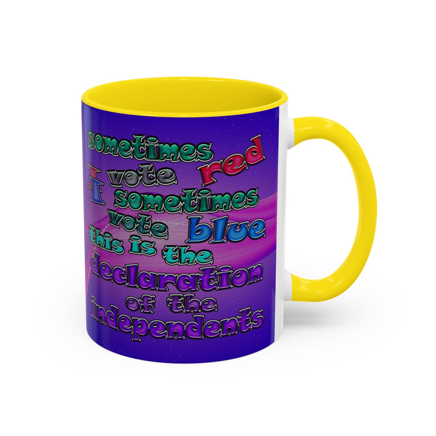 declaration of the independents - Accent Mug (purple-pink wave)