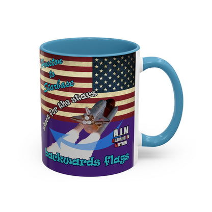 shoot for the stars - Accent Mug (purple)