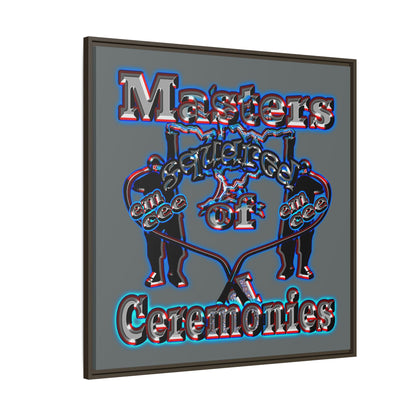 em cee squared - framed canvas art (dark grey)