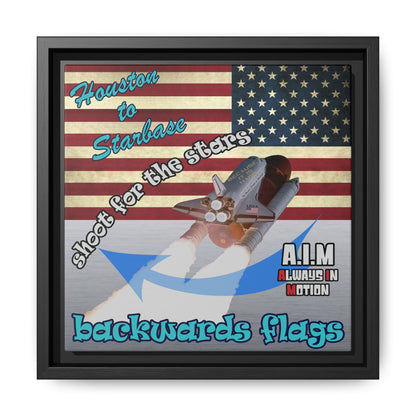 shoot for the stars - framed canvas art (brushed nickel)