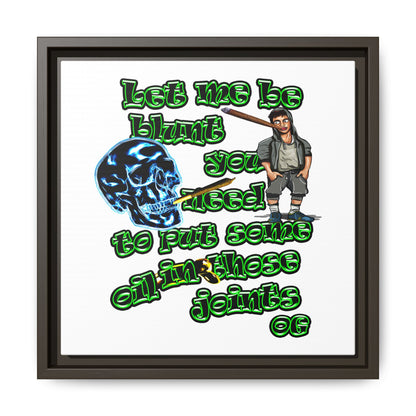 og - framed canvas art (white)