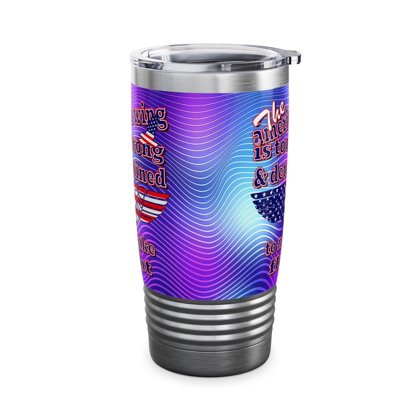 american wing - Ringneck Tumbler, 20oz (purple wave)