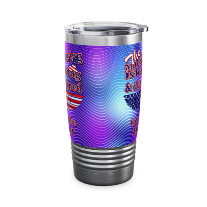 american wing - Ringneck Tumbler, 20oz (purple wave)
