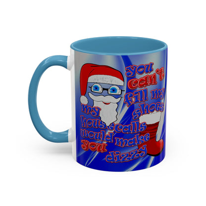 santa's shoes - Accent Mug (blue-white wave)