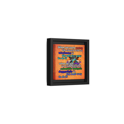 doggystyle - framed canvas art (burnt orange)