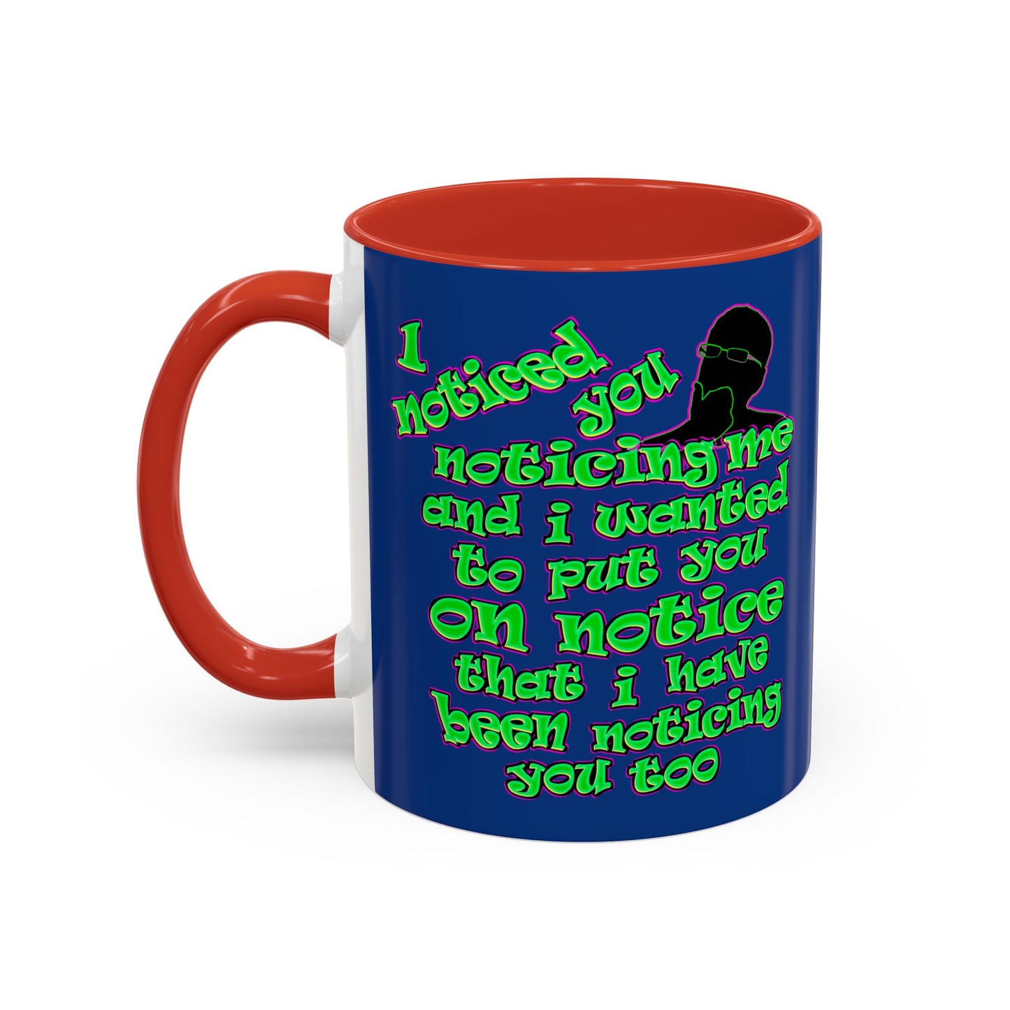 noticed you noticing - Accent Mug (dark blue)