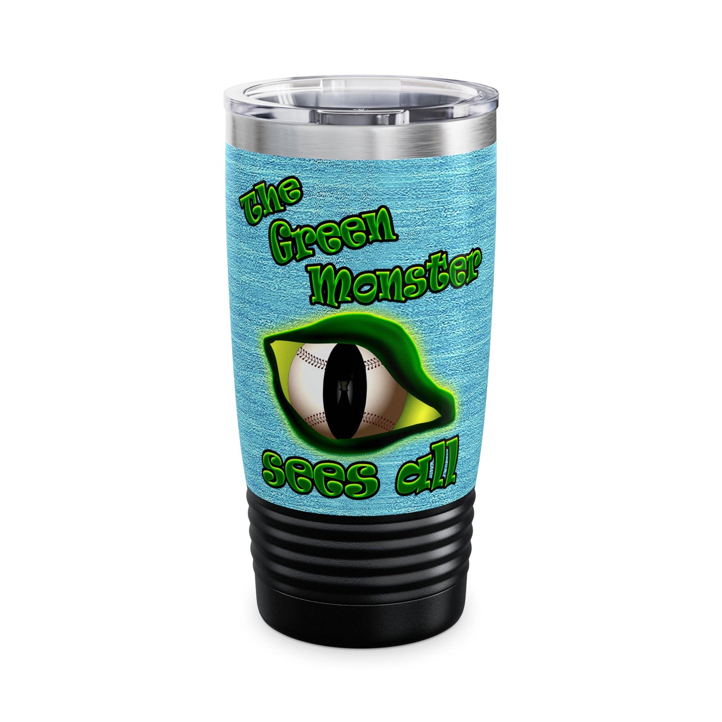 green monster - Ringneck Tumbler, 20oz (faded blue)