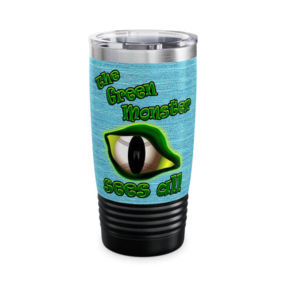 green monster - Ringneck Tumbler, 20oz (faded blue)