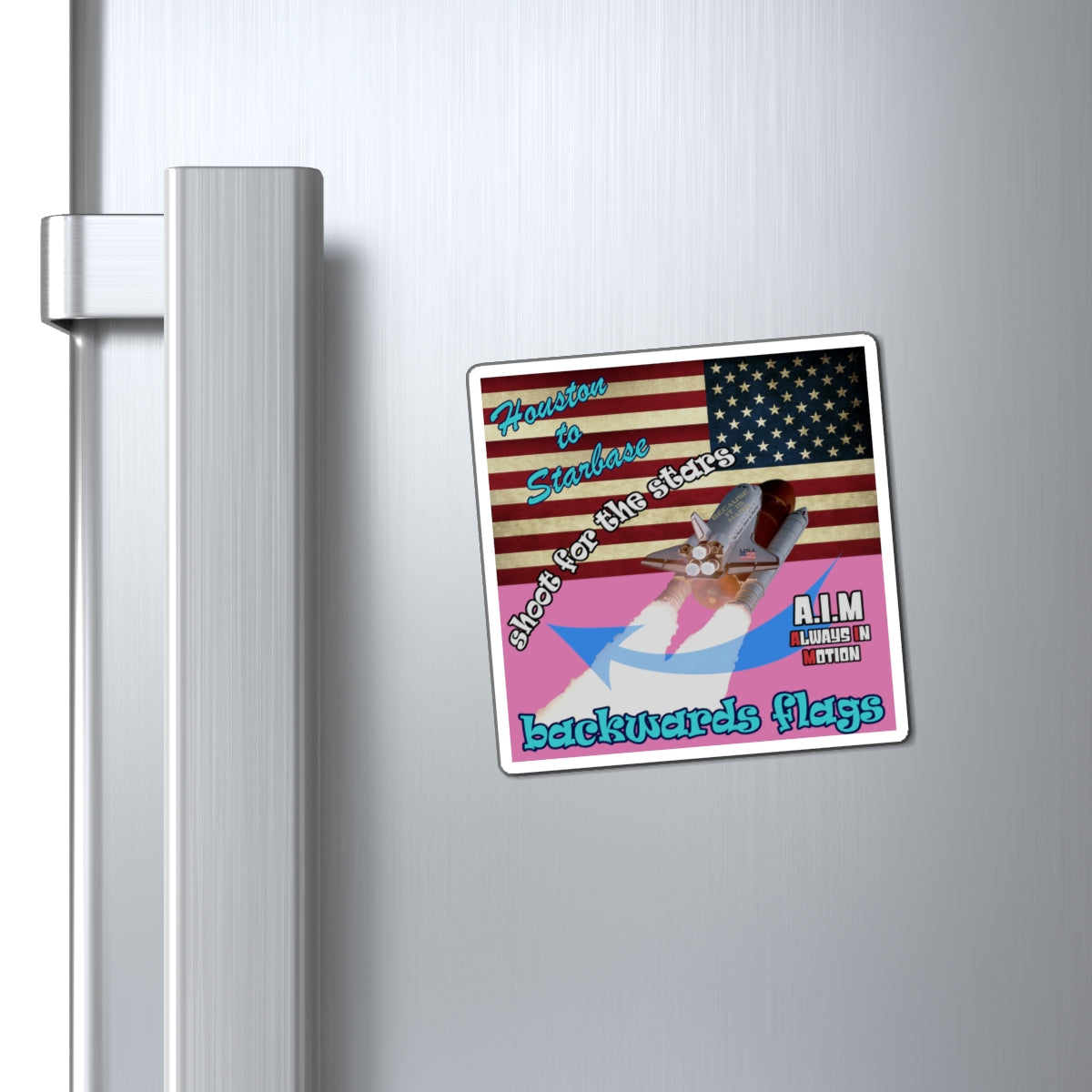 shoot for the stars - Magnets - (light pink)