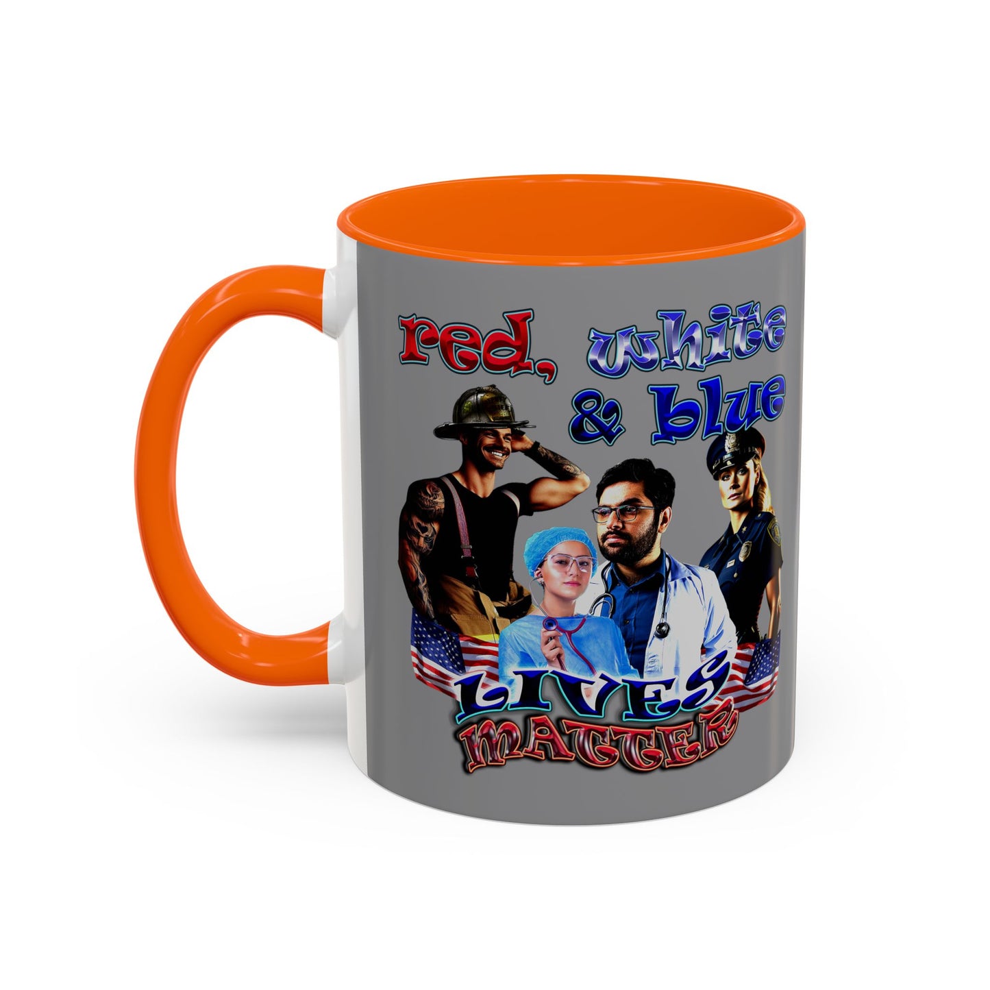 rw&b lives matter - Accent Mug (grey)
