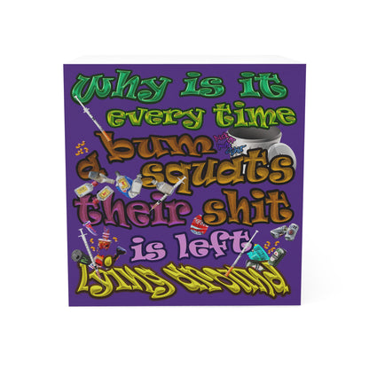 the bum's shit - note cube (purple)