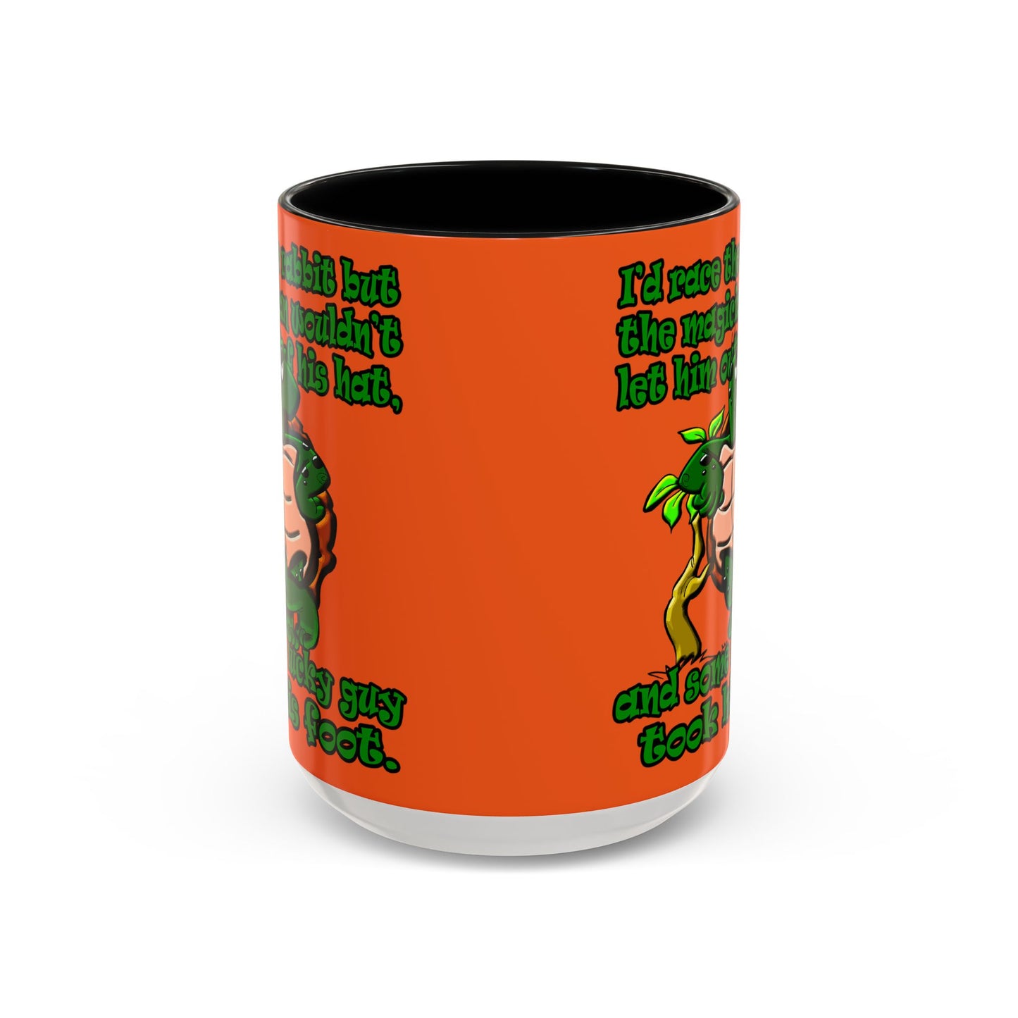 turtle race - Accent Mug (orange)