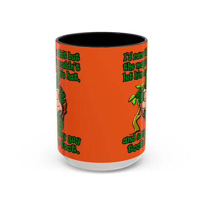 turtle race - Accent Mug (orange)