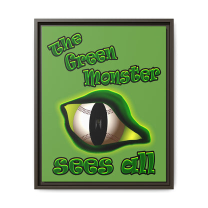 green monster - framed canvas art (green)
