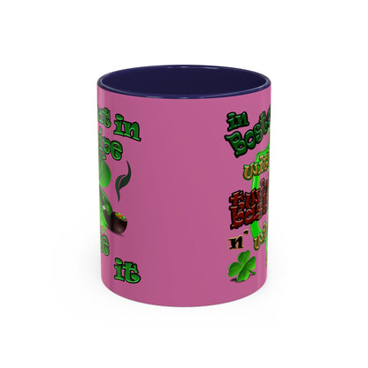 celtics logo - Accent Mug (light pink)