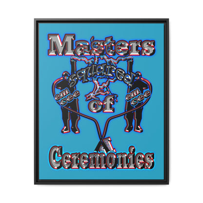 em cee squared - framed canvas art (turquoise)