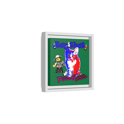 tag that - framed canvas art (dark green)