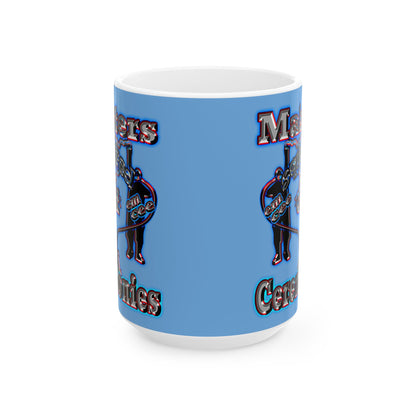 em cee squared - White Mug (light blue)