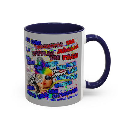 drop the beat - Accent Mug (light grey)