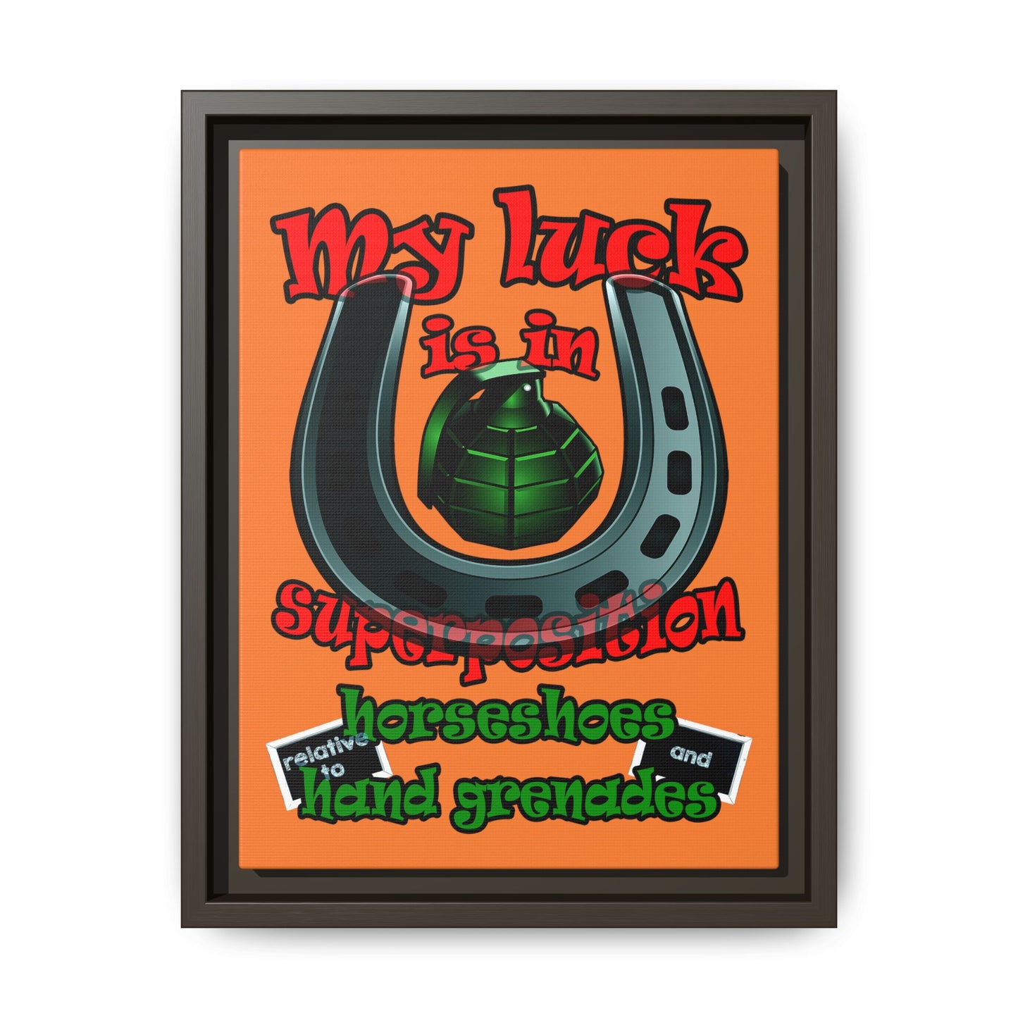 my luck - framed canvas art (crusta)
