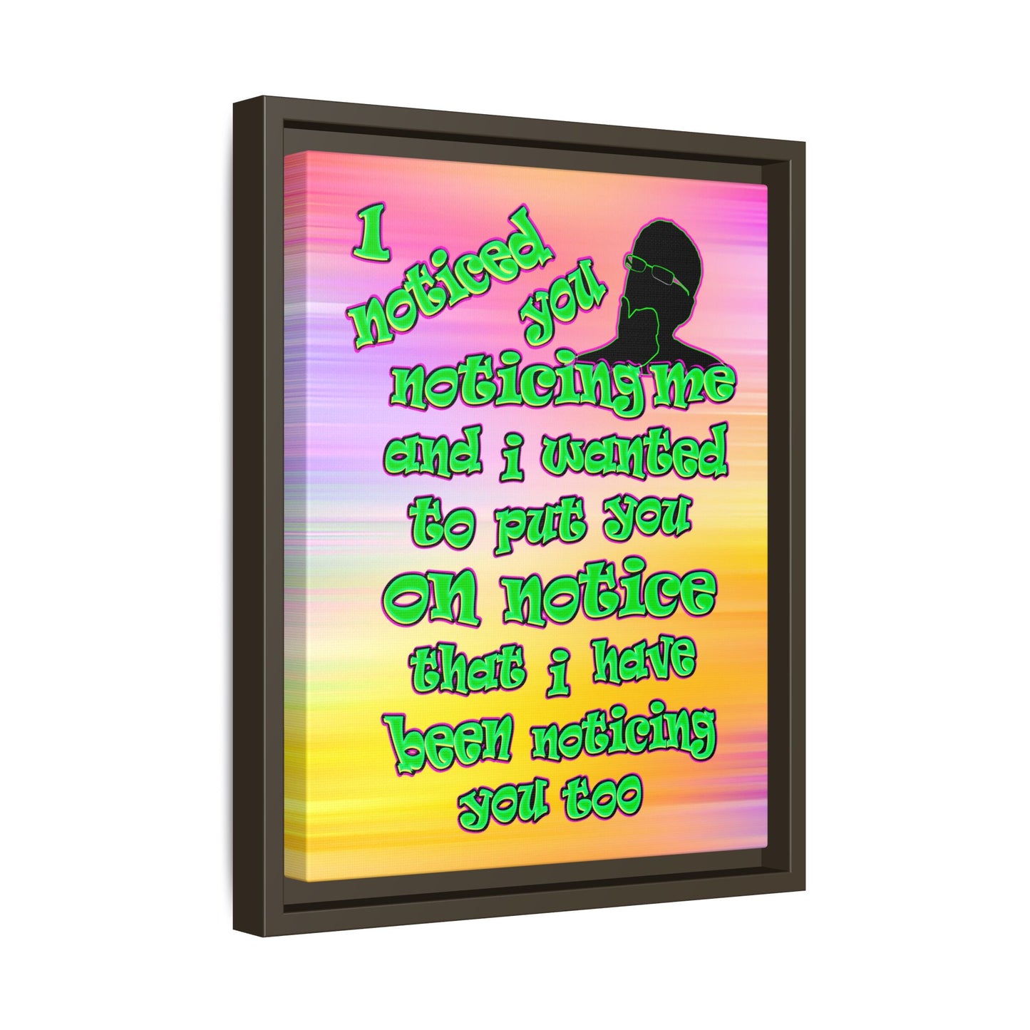 noticed you noticing - framed canvas art (color blur)