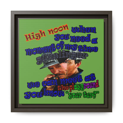 high noon - framed canvas art (green)